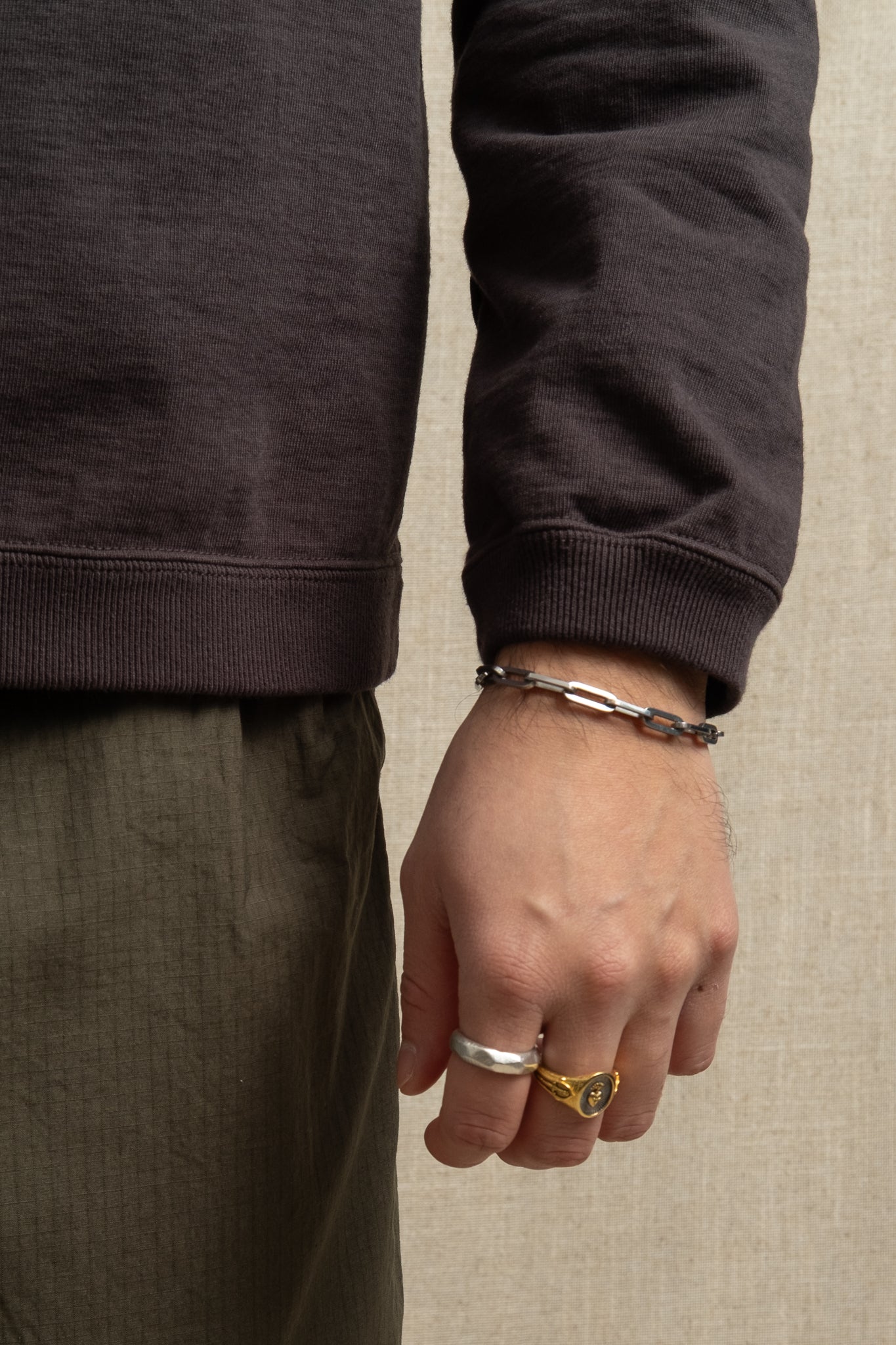 Dotsume Rib Long Sleeve T-Shirt - Ink Black