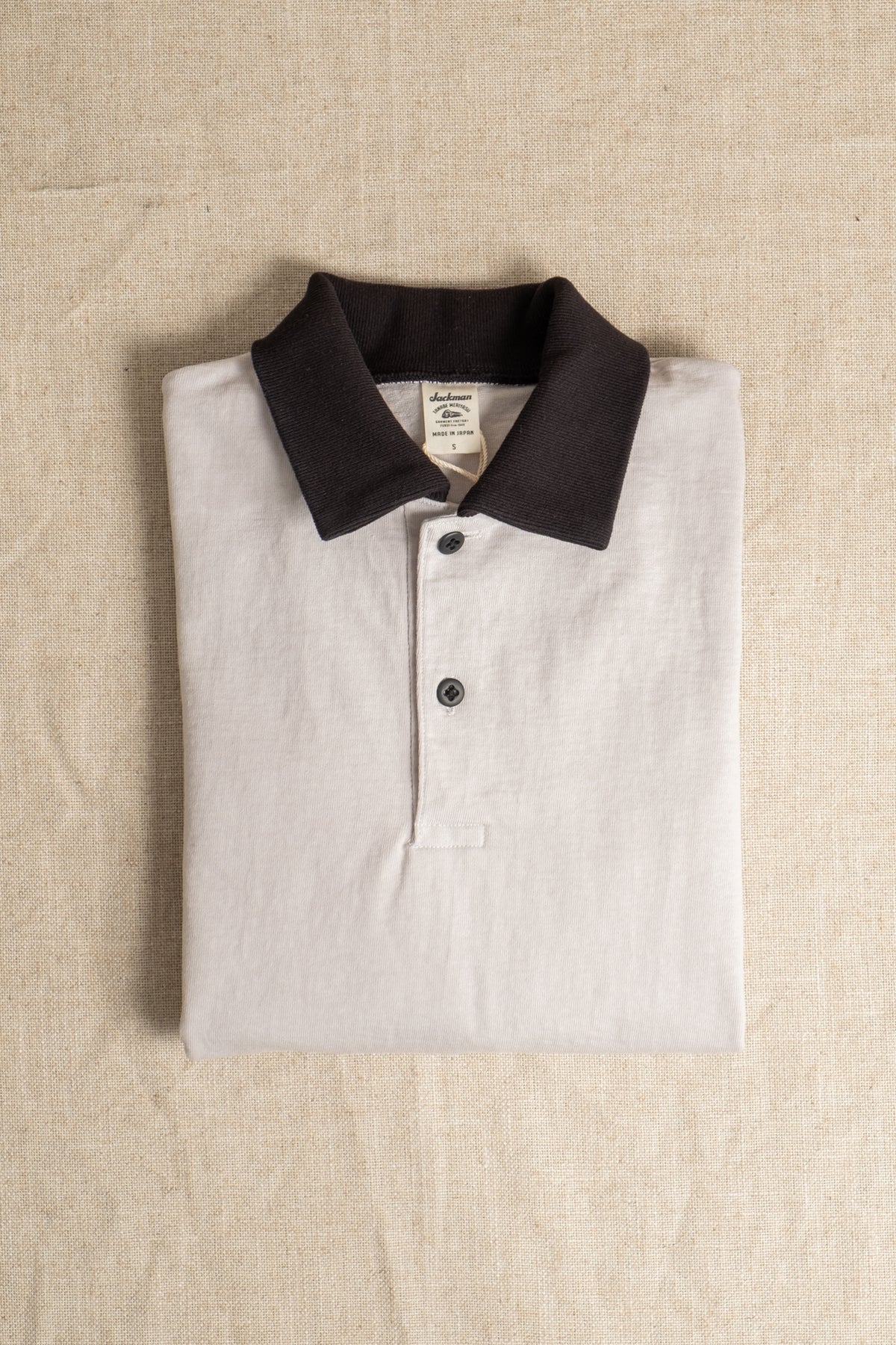 Dotsume Rib Polo - Rosin x Black