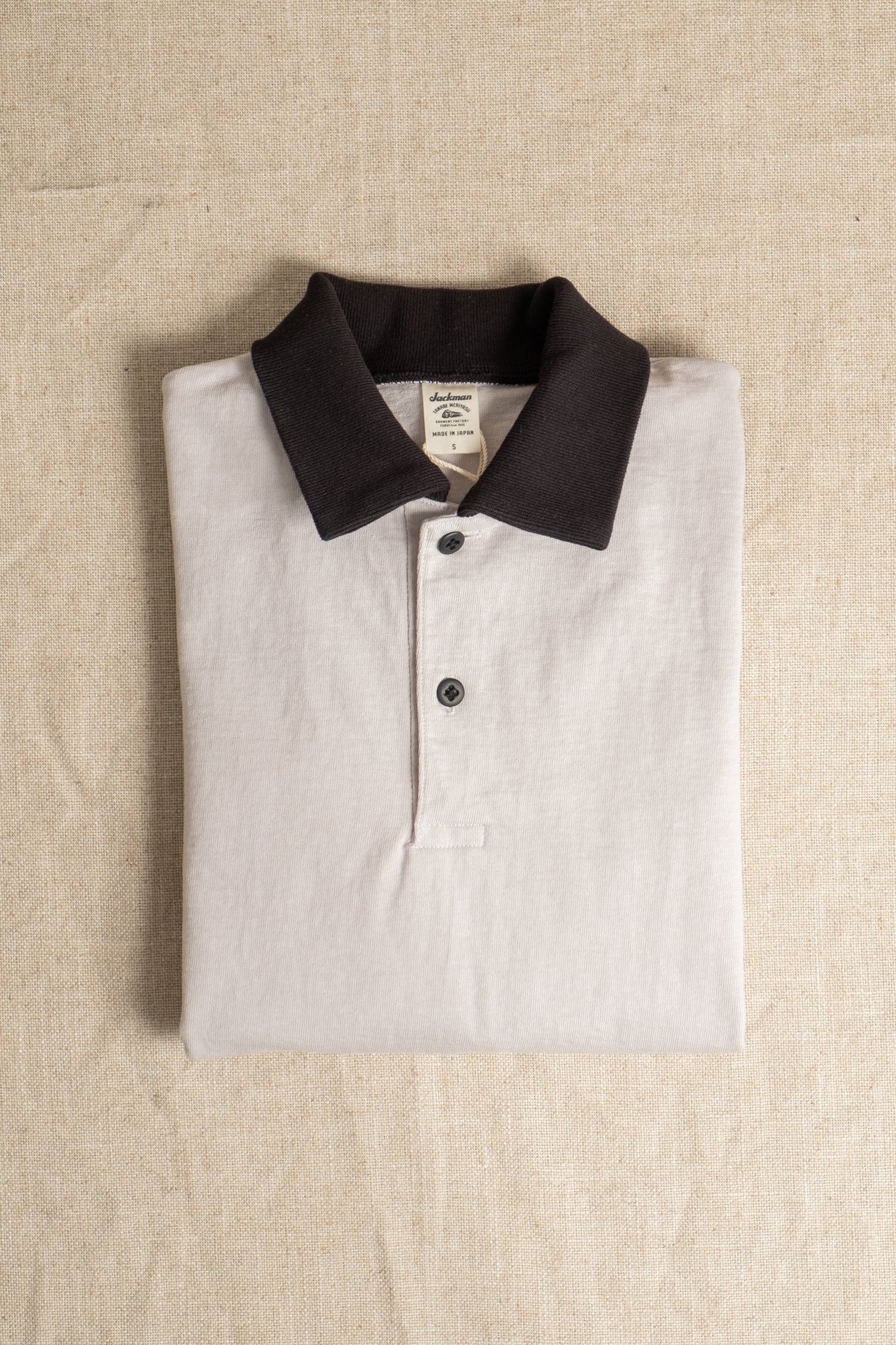 Dotsume Rib Polo - Rosin x Black