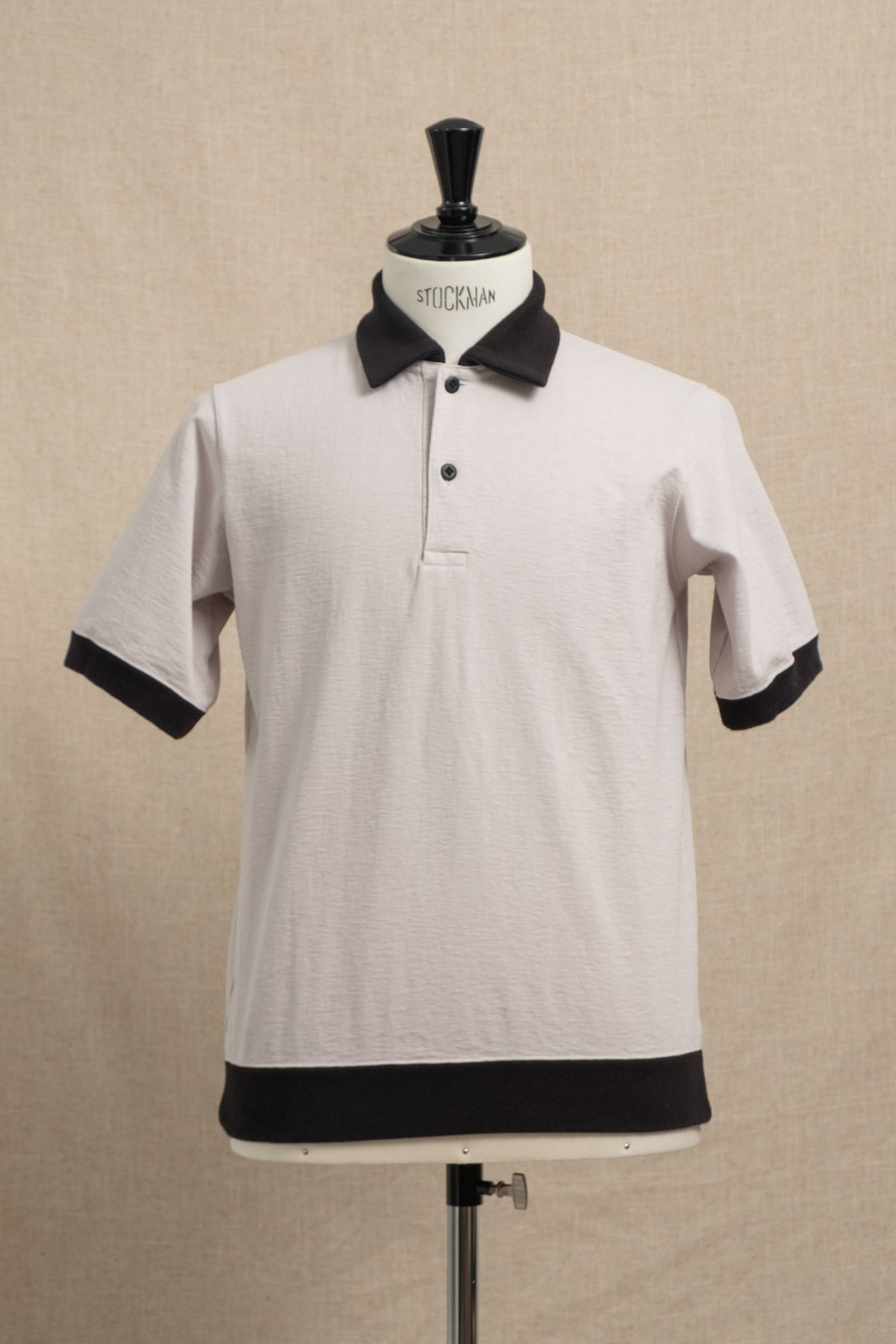 Dotsume Rib Polo - Rosin x Black