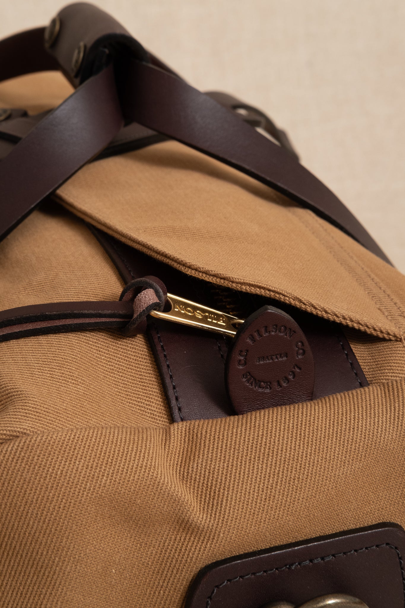 Rugged Twill Duffle Bag Small - Tan