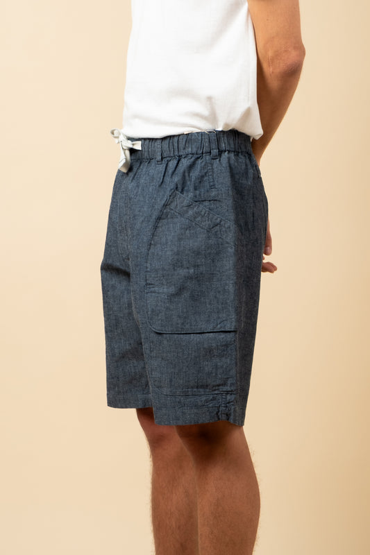 E-Z DEE's Chambray Shorts - Indigo
