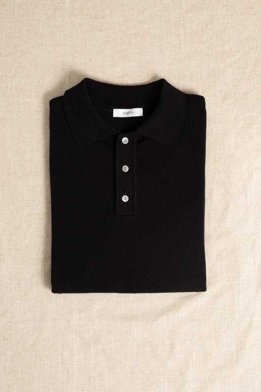 Easy Knit Polo - Black