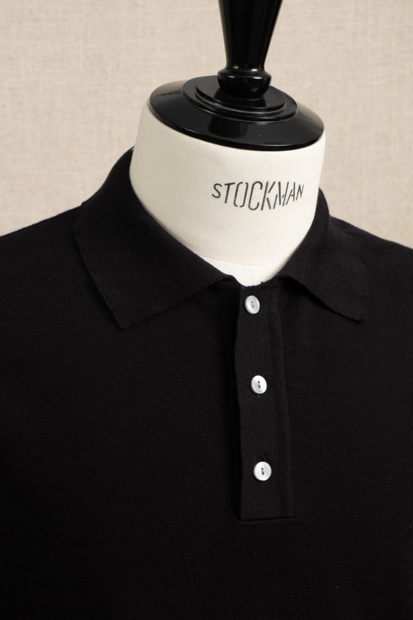 Easy Knit Polo - Black