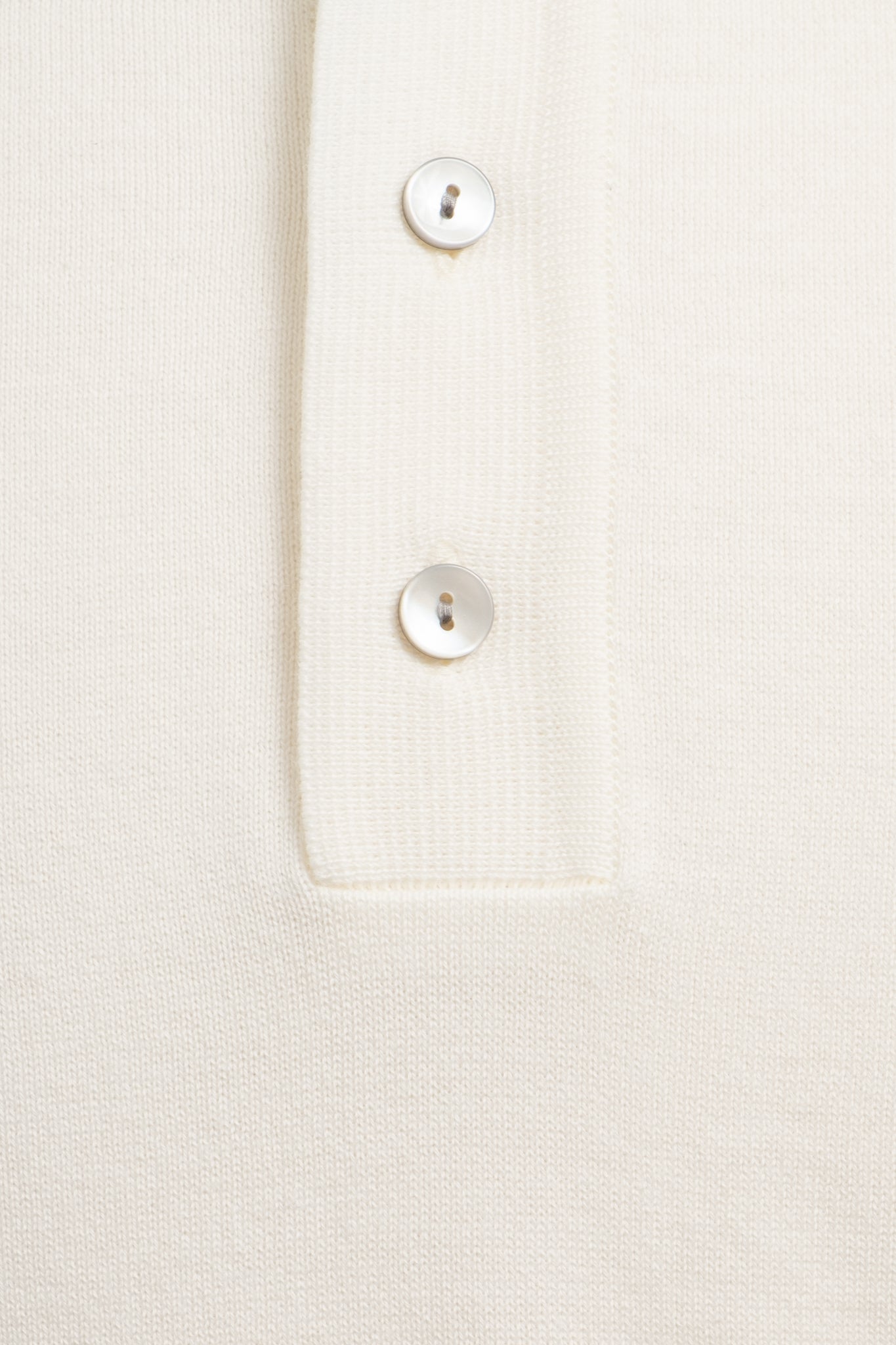 Easy Knit Polo - White