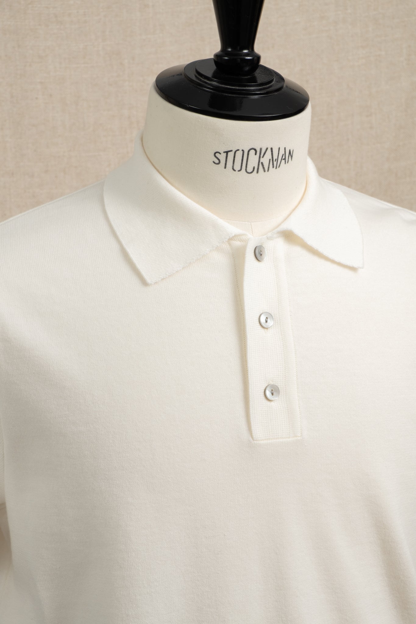 Easy Knit Polo - White