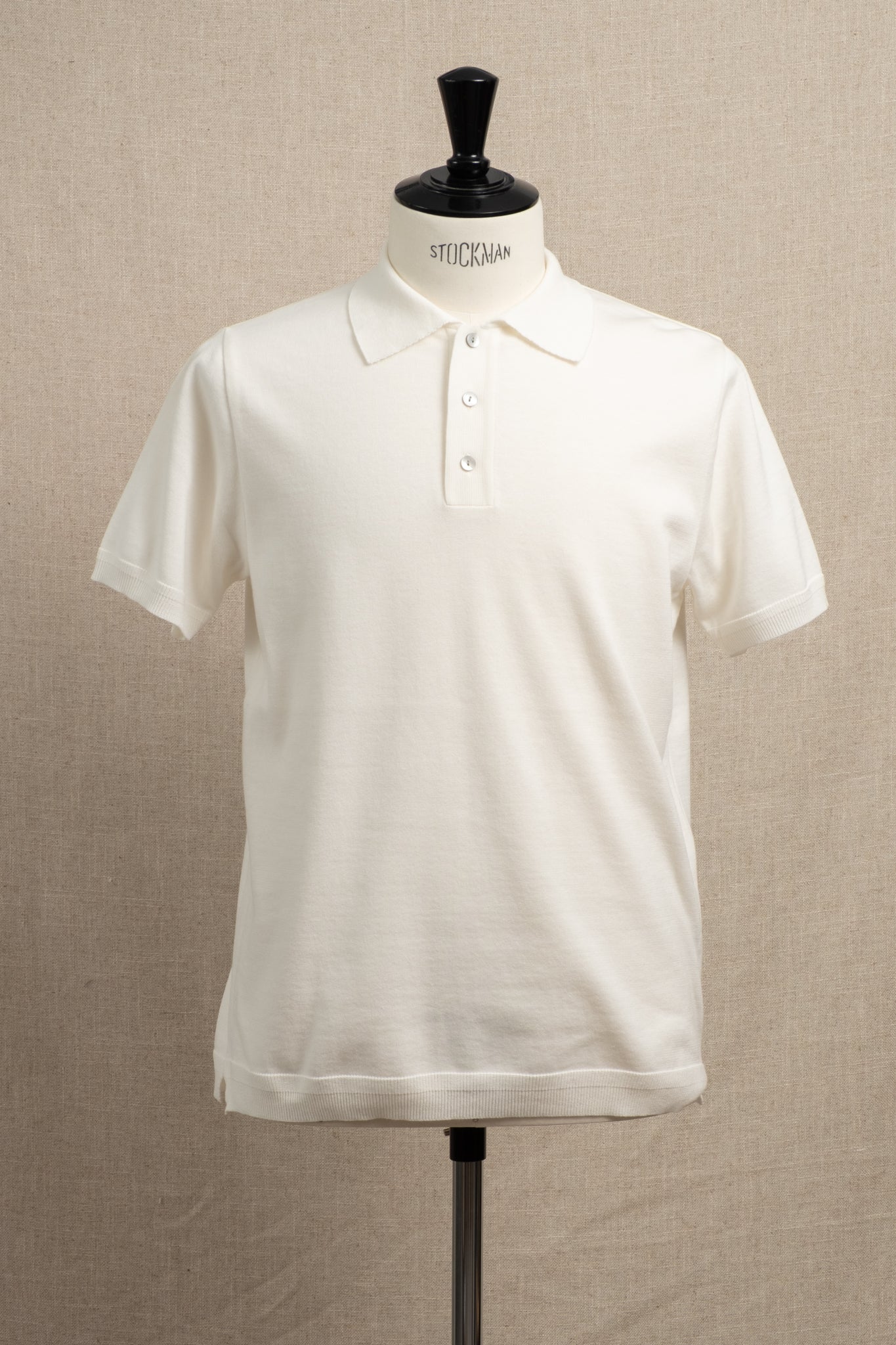 Easy Knit Polo - White