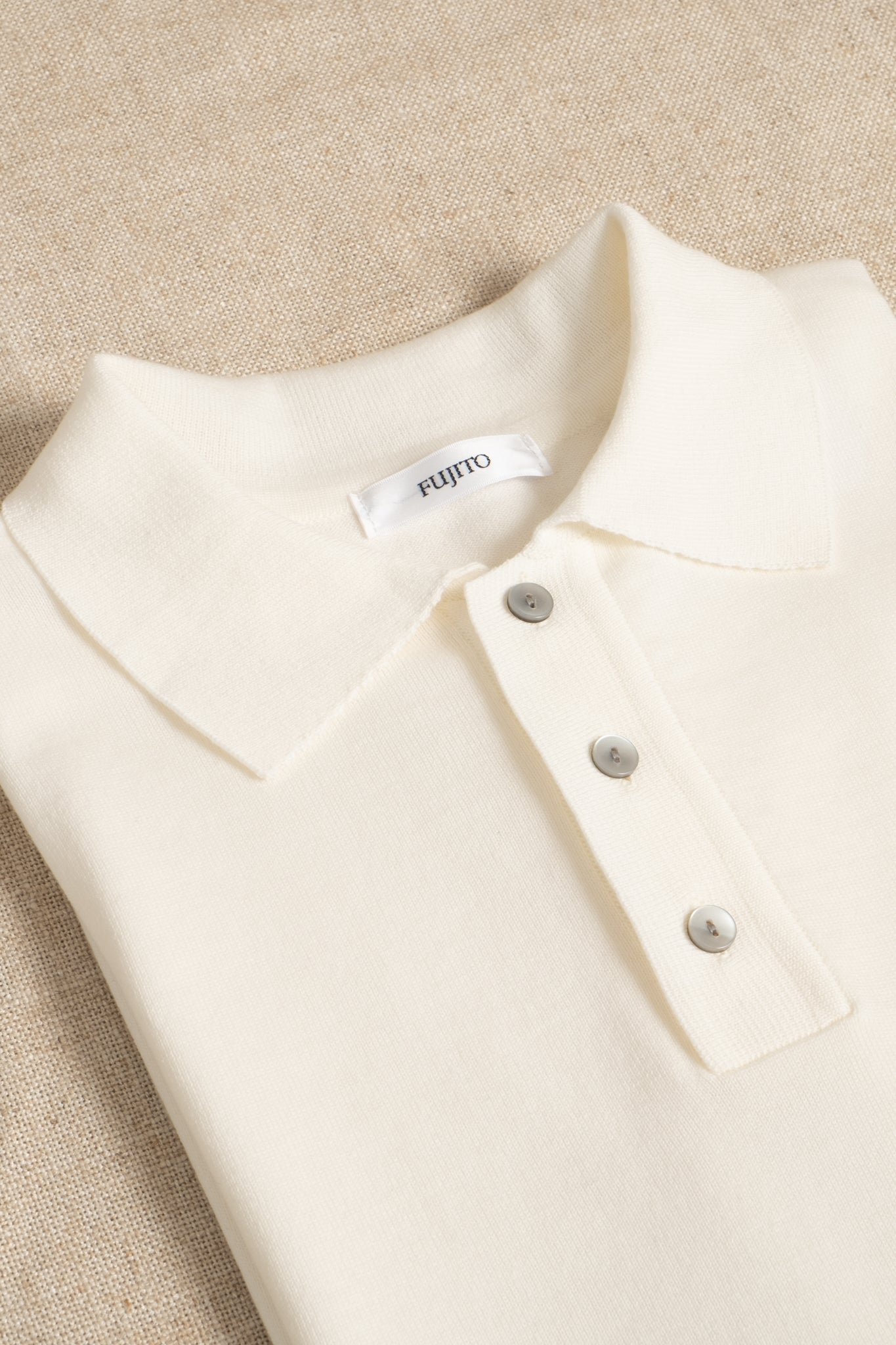 Easy Knit Polo - White