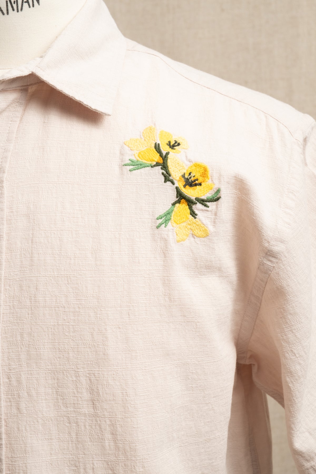 Ferness Oversized Shirt - Floral Slub