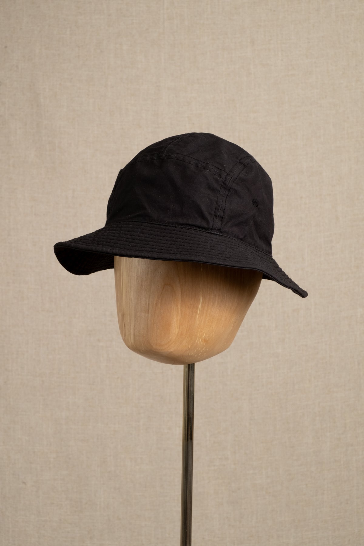 Jet Hat Millerain Waxed Cotton - Black