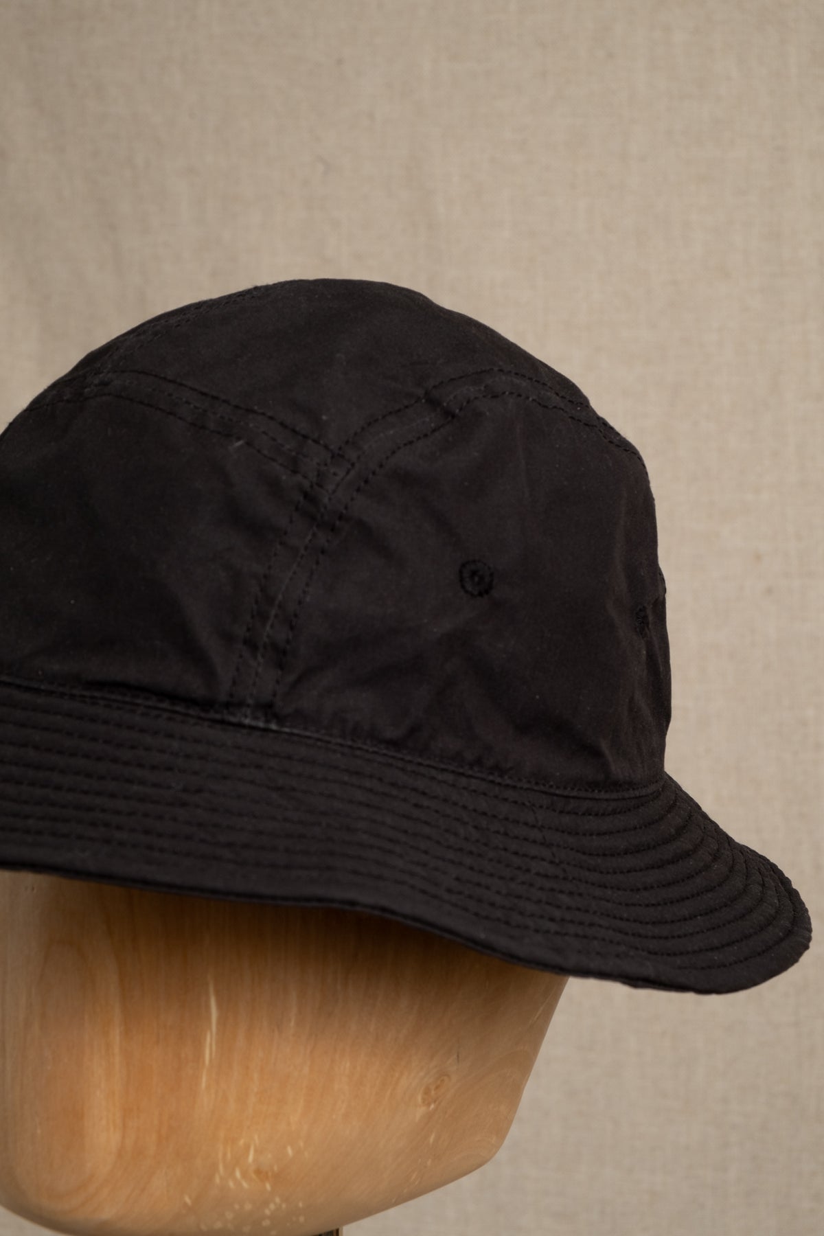 Jet Hat Millerain Waxed Cotton - Black