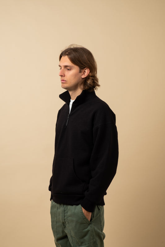 GG Sweat Half Zip - Black