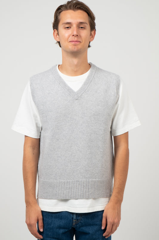 Good Basics Merino/Cashmere Vest - Grey Melange