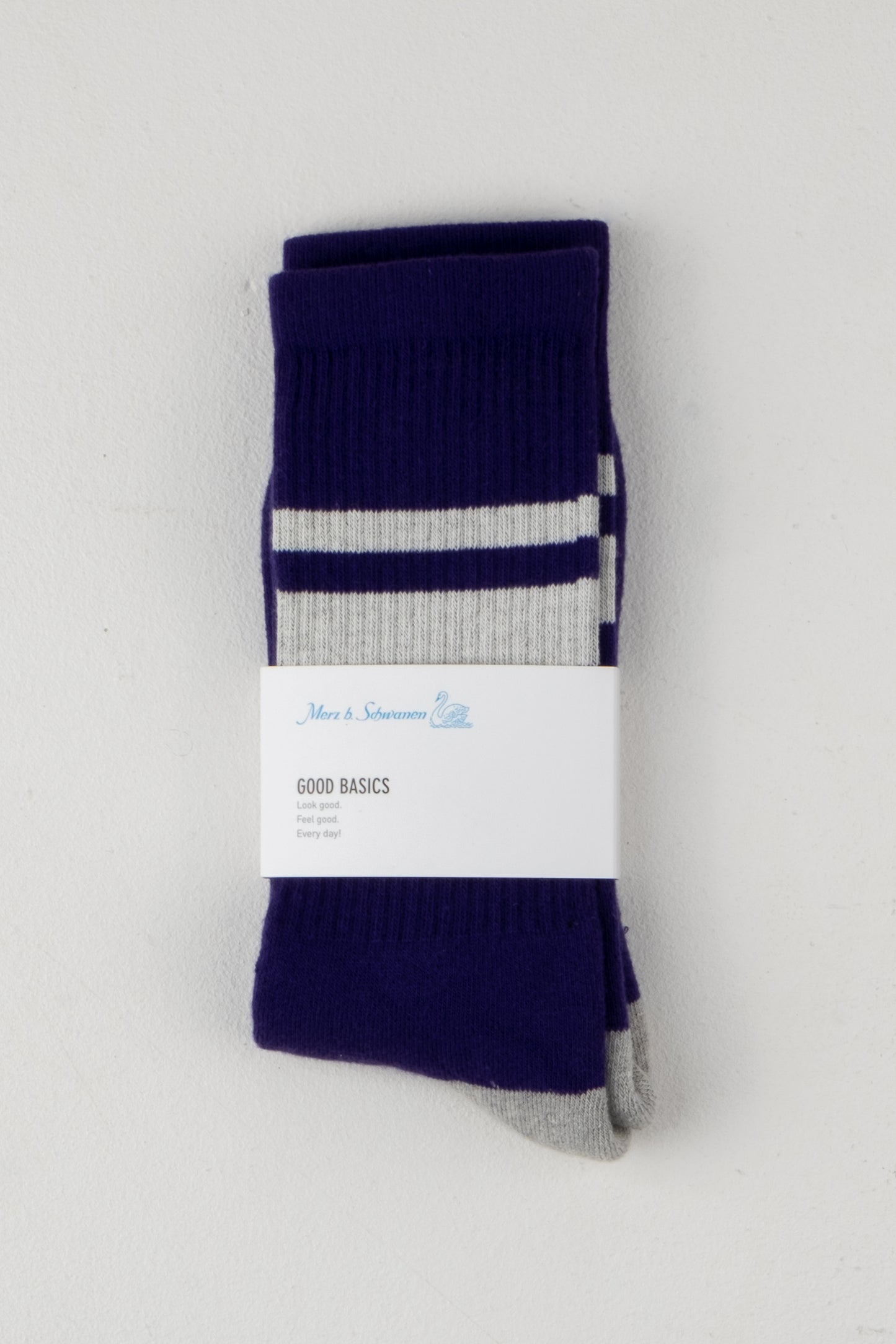Good Basics Terry Sock - Purple Stripe