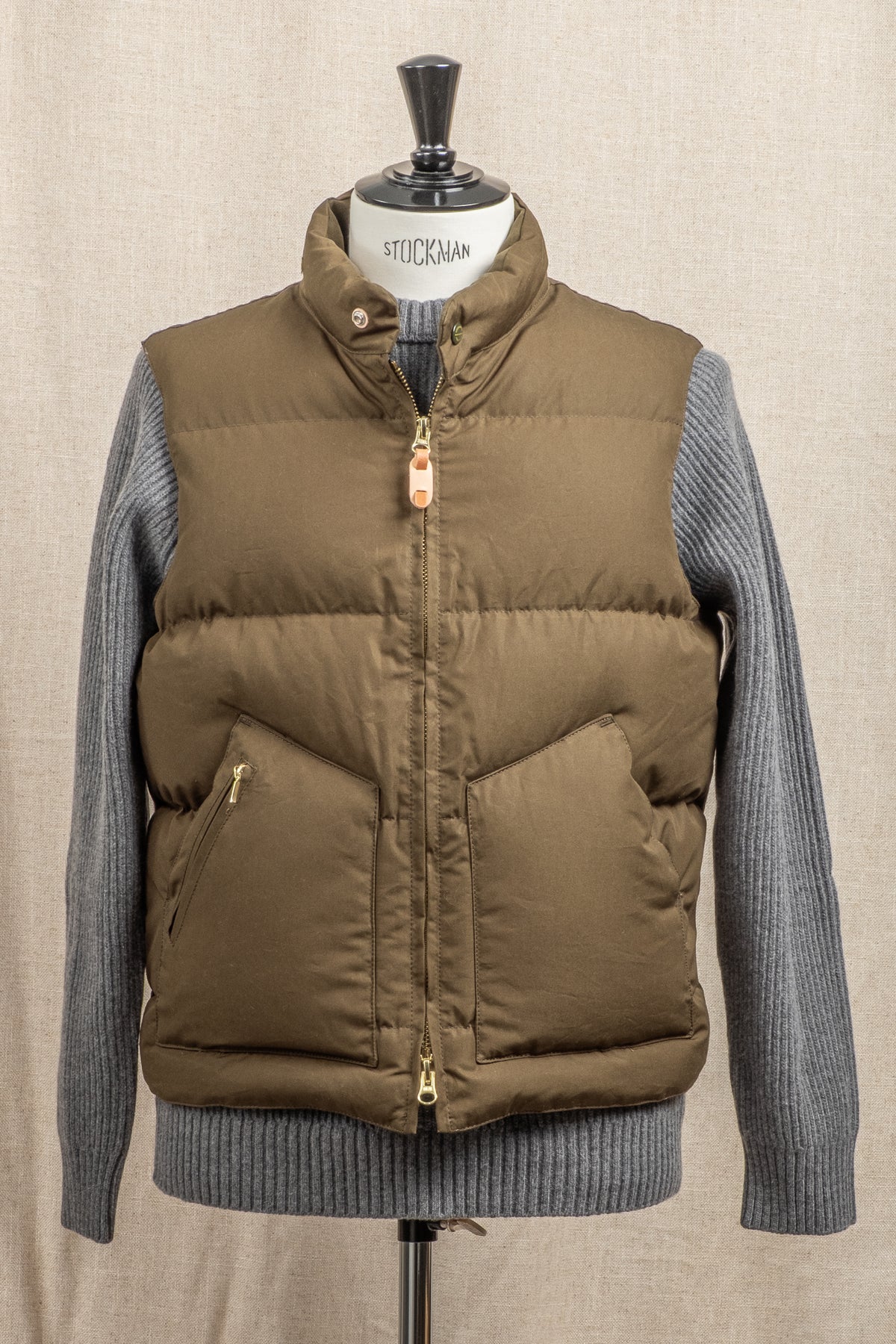 Goose Down Vest - Military Green