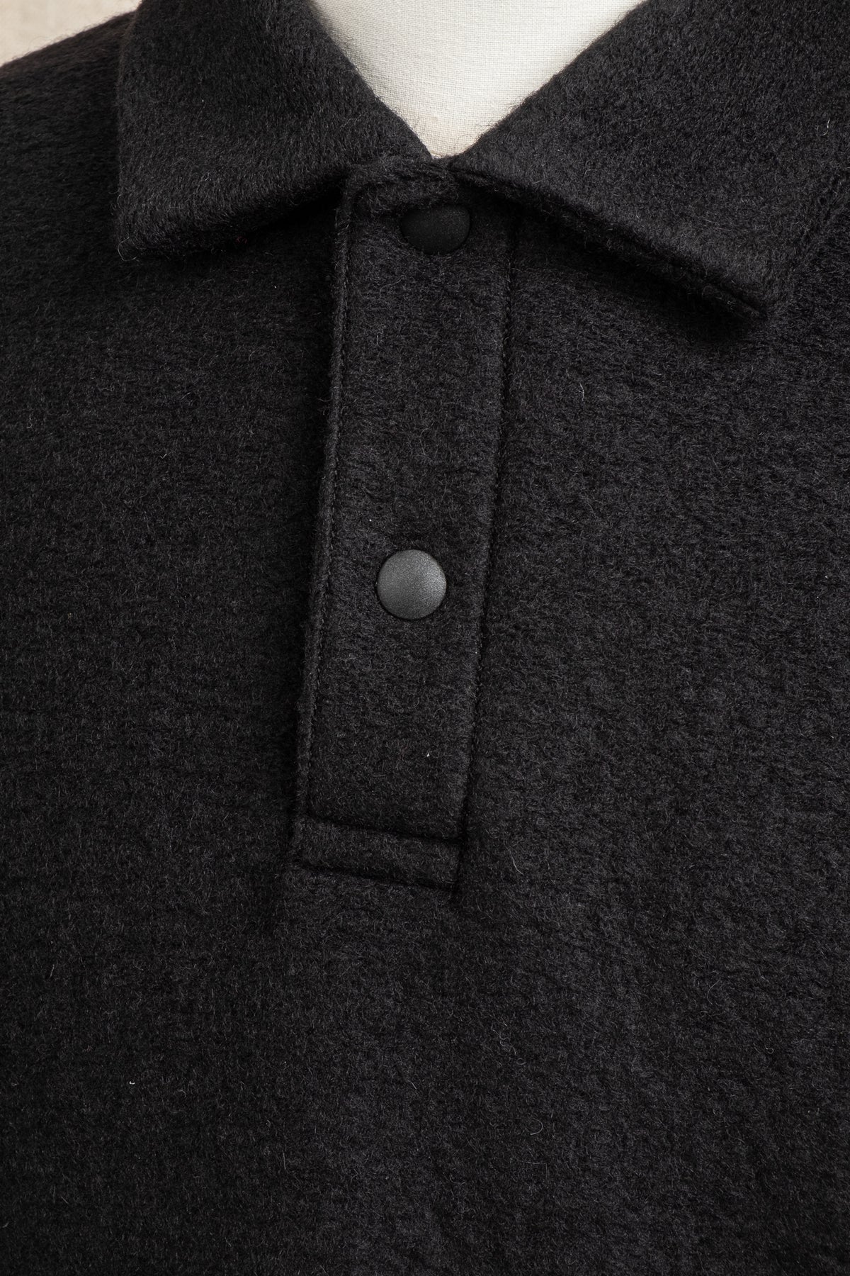 Wool Himo Polo - Black