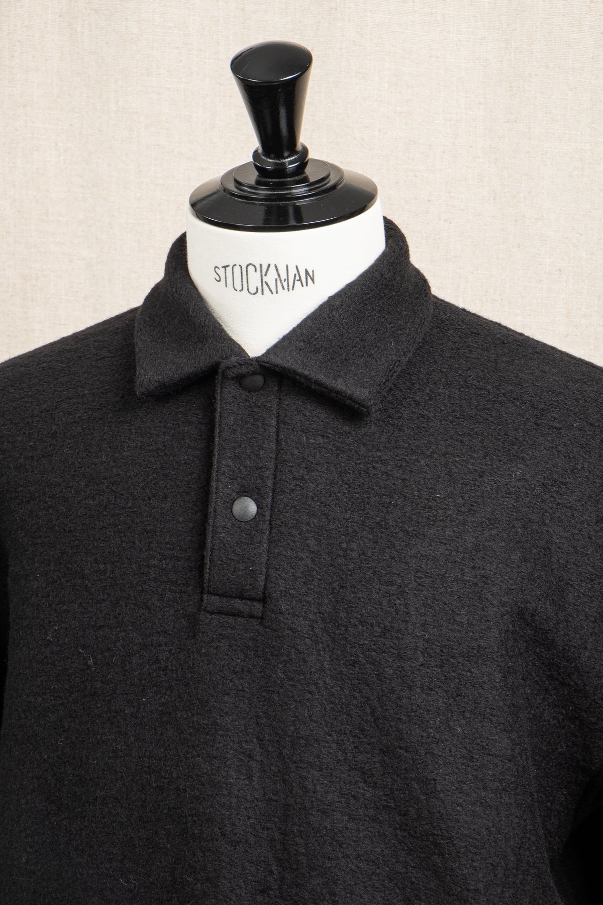 Wool Himo Polo - Black
