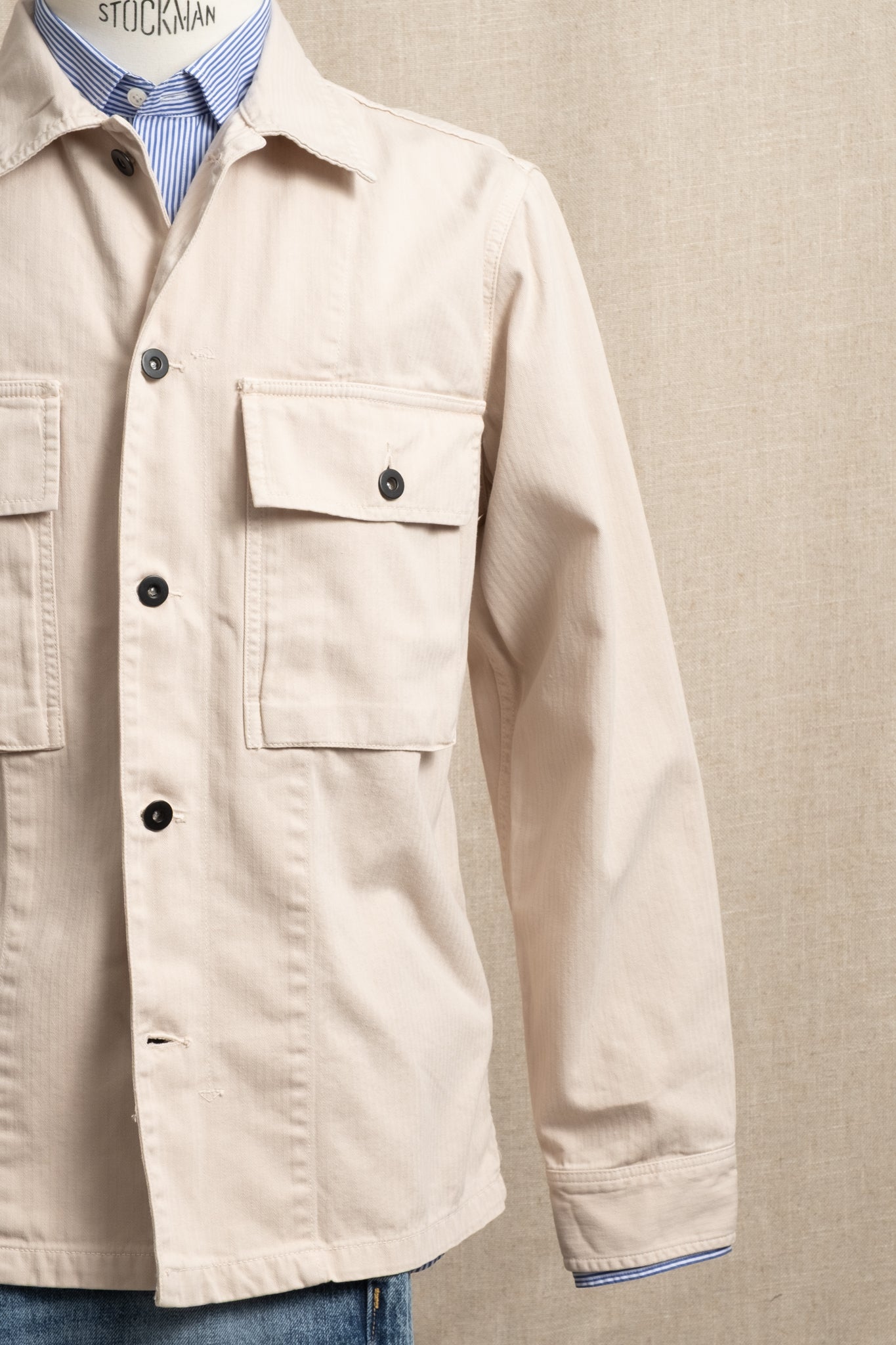 Herringbone Field Jacket - Stone