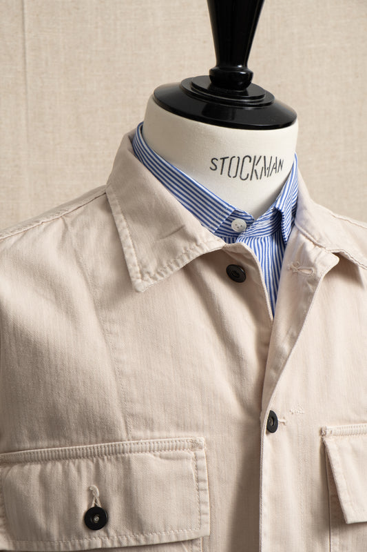 Herringbone Field Jacket - Stone