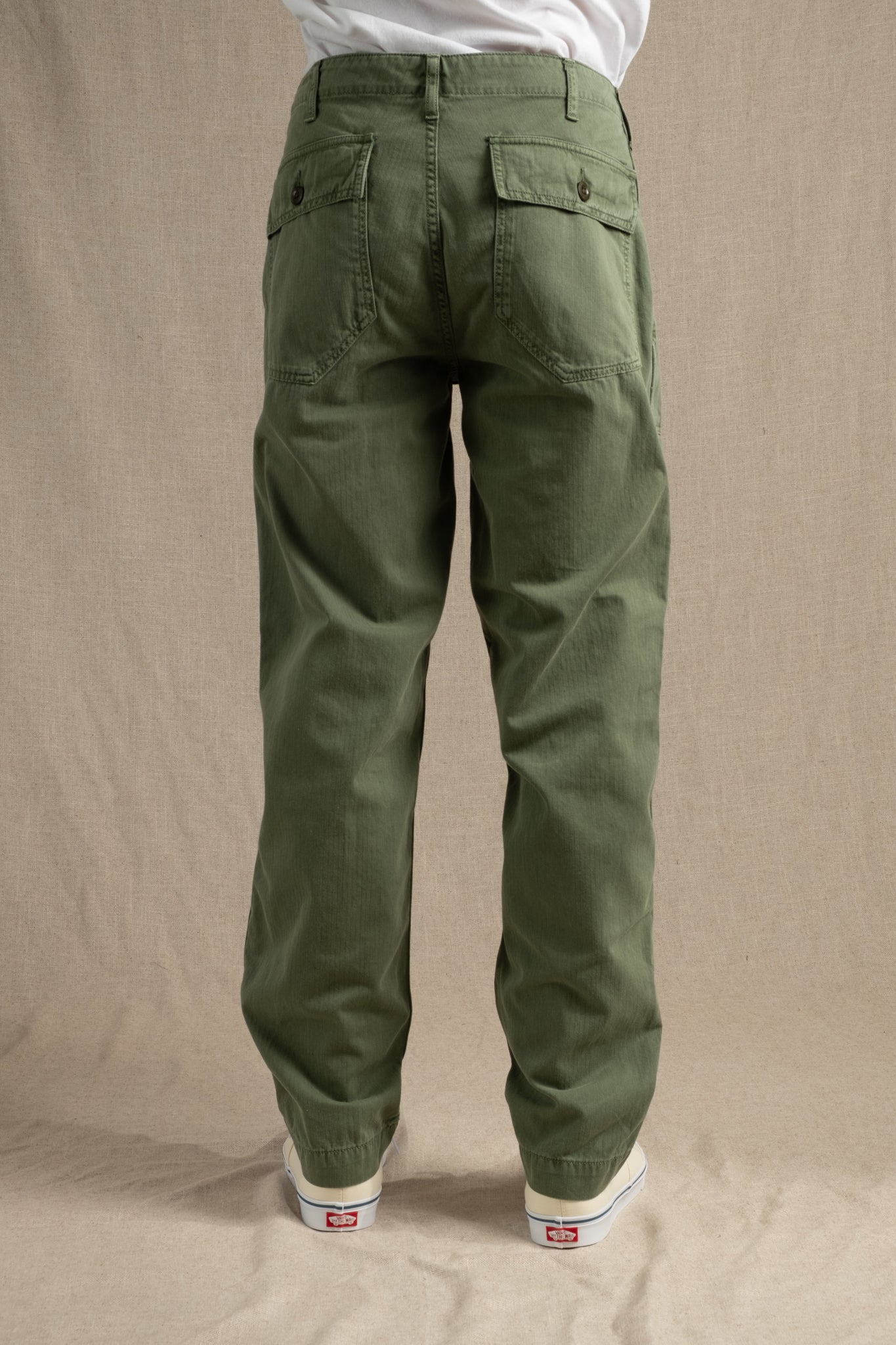 Herringbone Fatigue Pants - Military