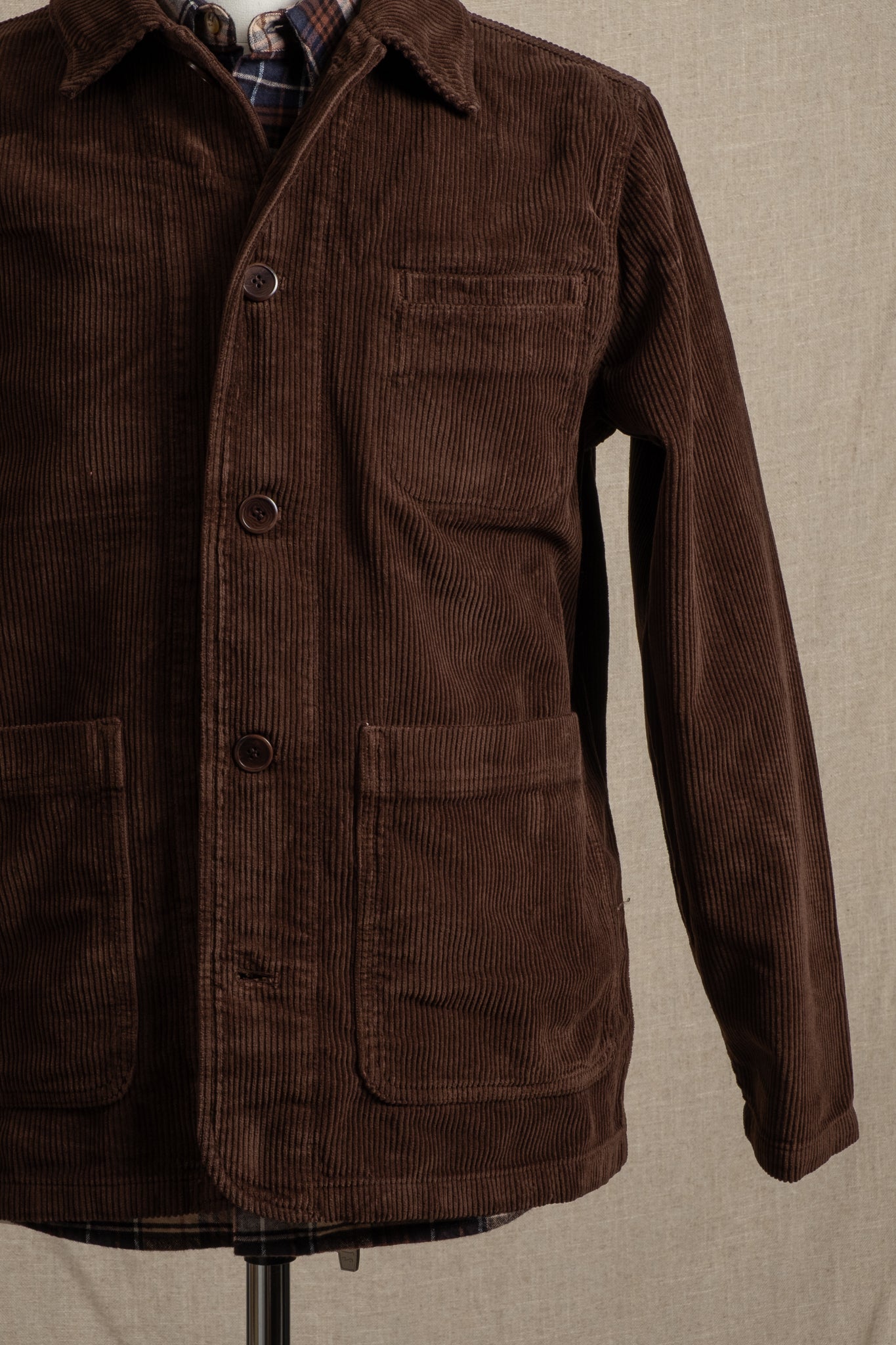 Huntly Jacket Garment Dyed 8 Wale Cord - Peat