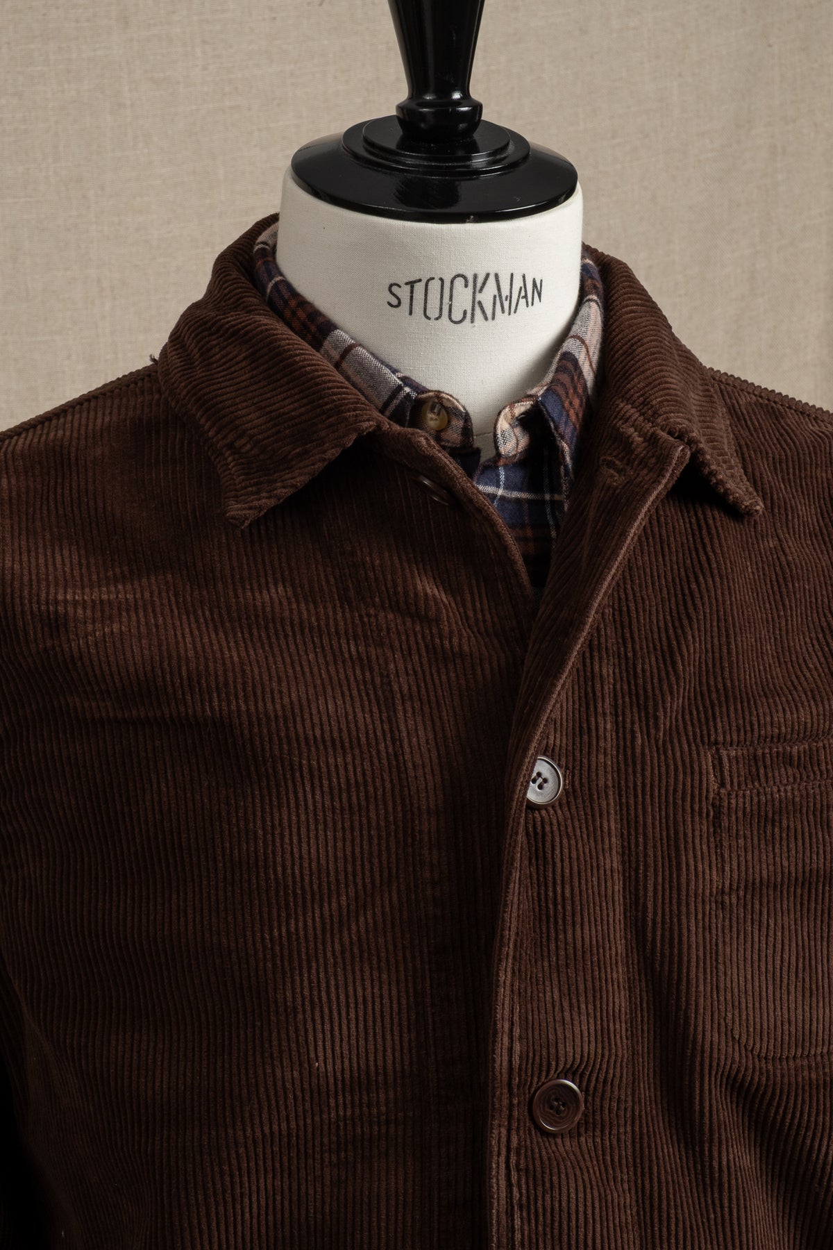 Huntly Jacket Garment Dyed 8 Wale Cord - Peat