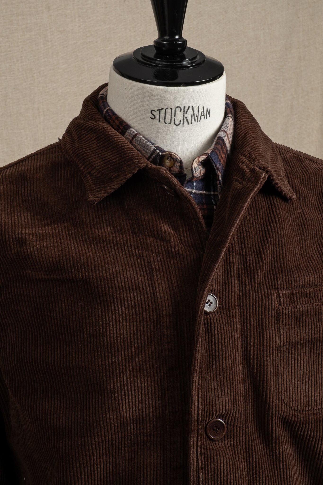 Huntly Jacket Garment Dyed 8 Wale Cord - Peat