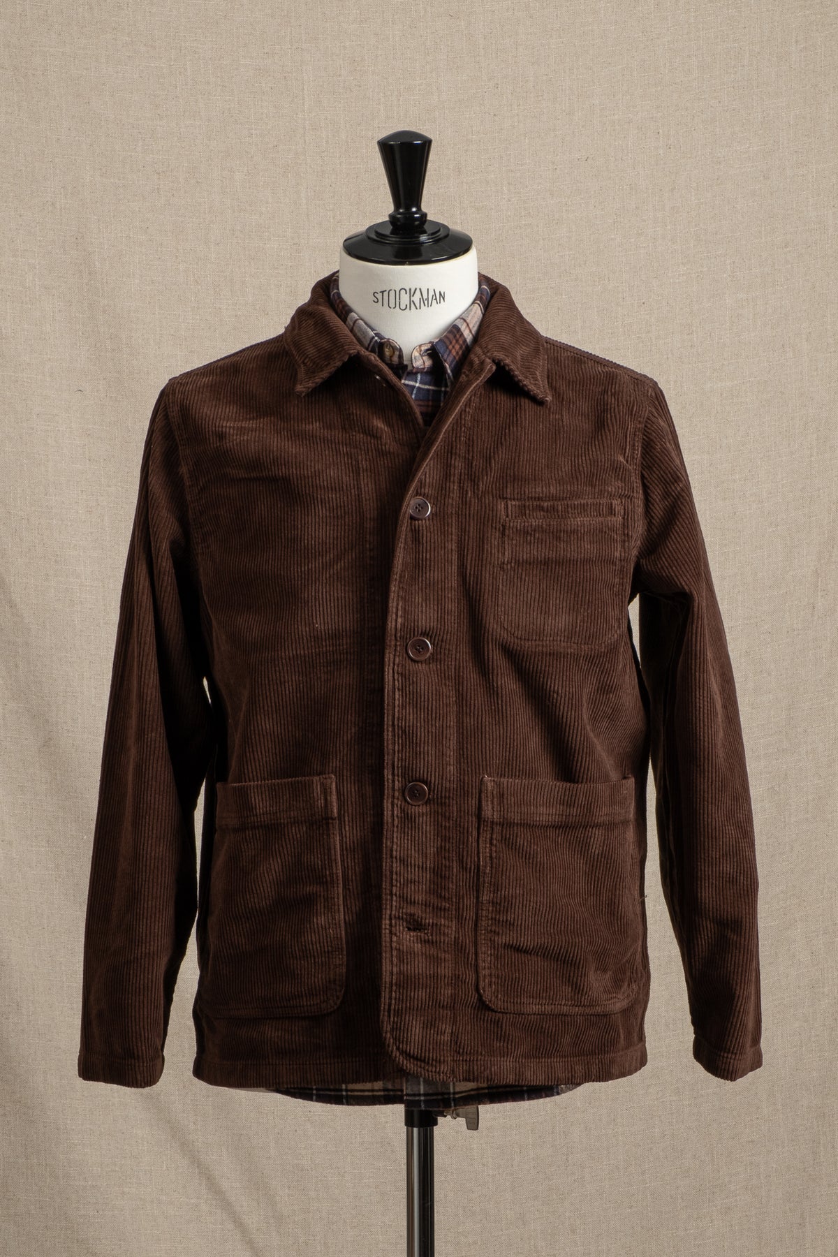 Huntly Jacket Garment Dyed 8 Wale Cord - Peat