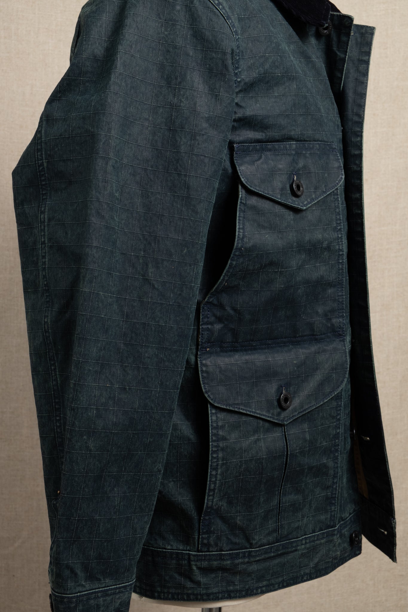 Journeyman Jacket Waxed Ripstop - Petrol Blue