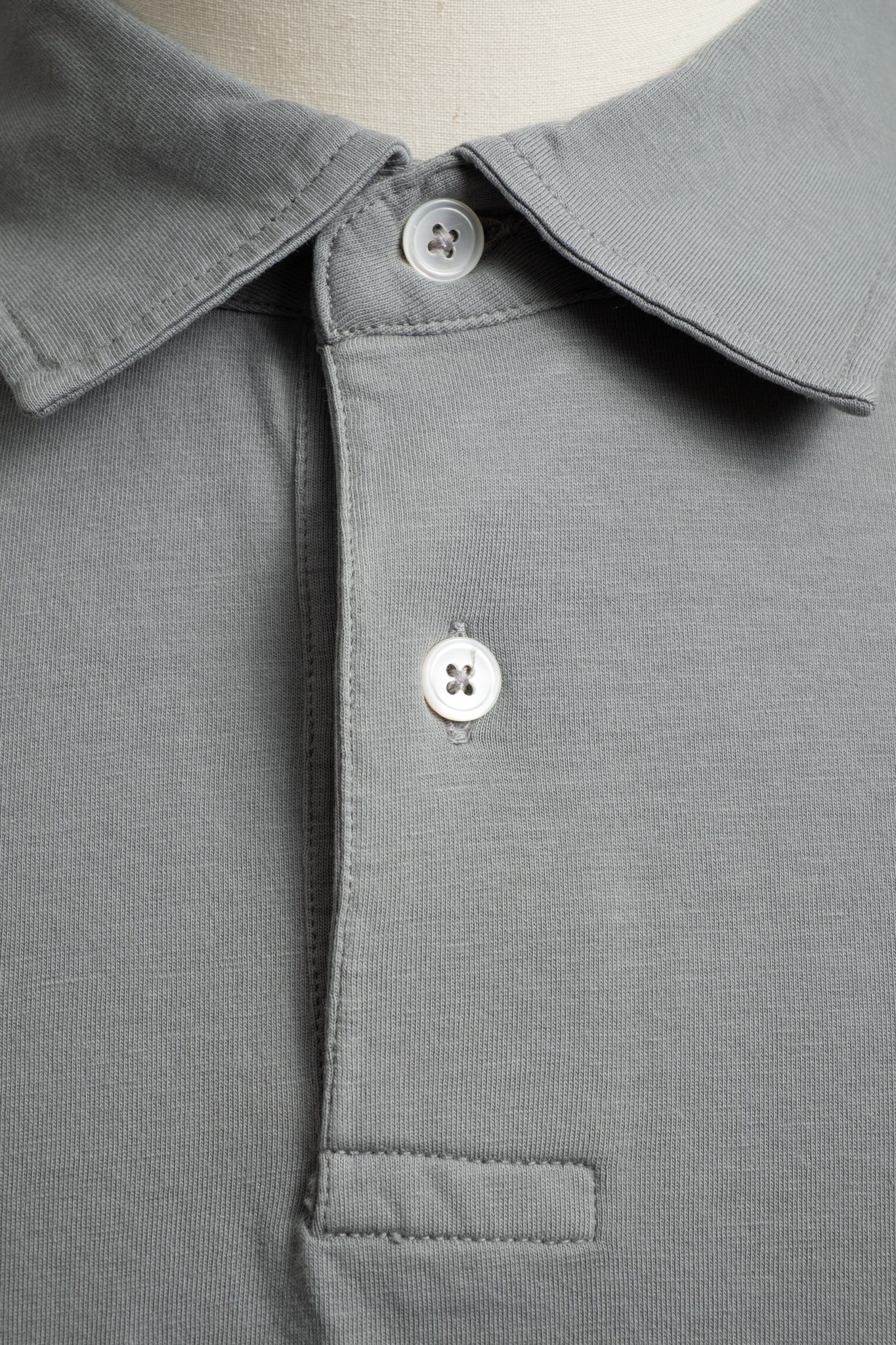Knitted Jersey Polo - Army