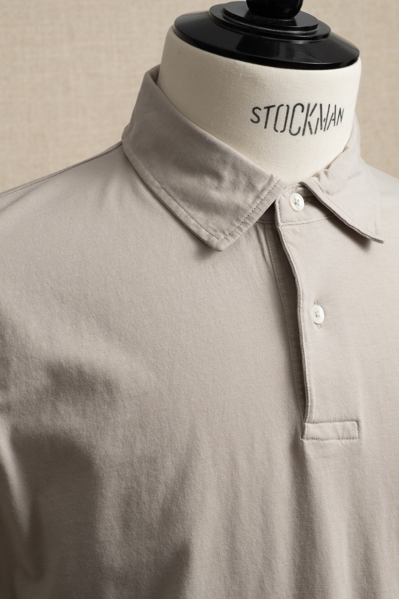 Knitted Jersey Polo - Sand