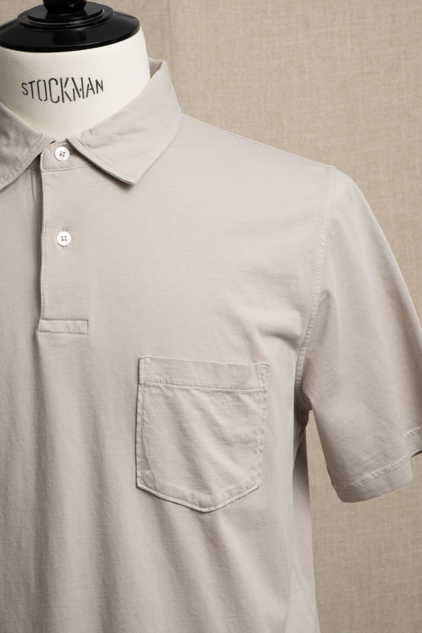 Knitted Jersey Polo - Sand