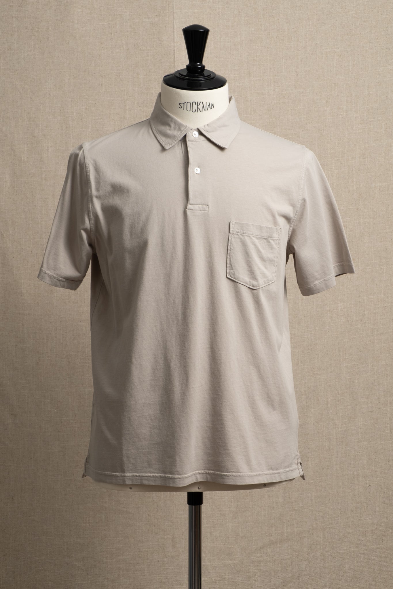 Knitted Jersey Polo - Sand