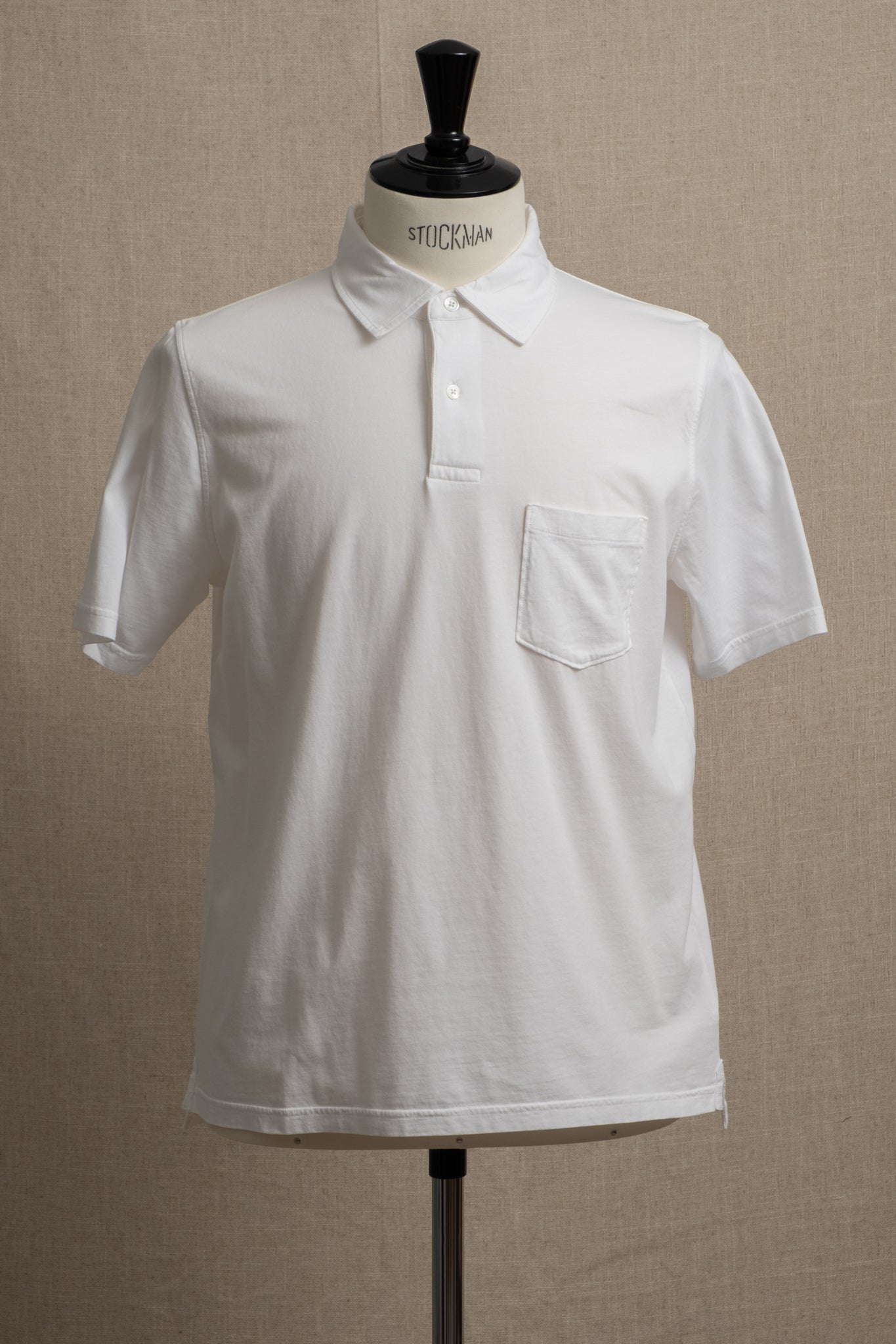 Knitted Jersey Polo - White