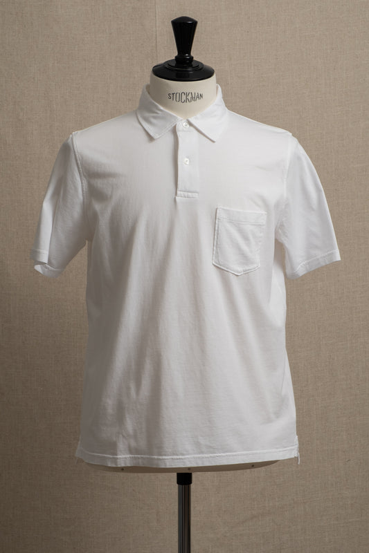 Knitted Jersey Polo - White