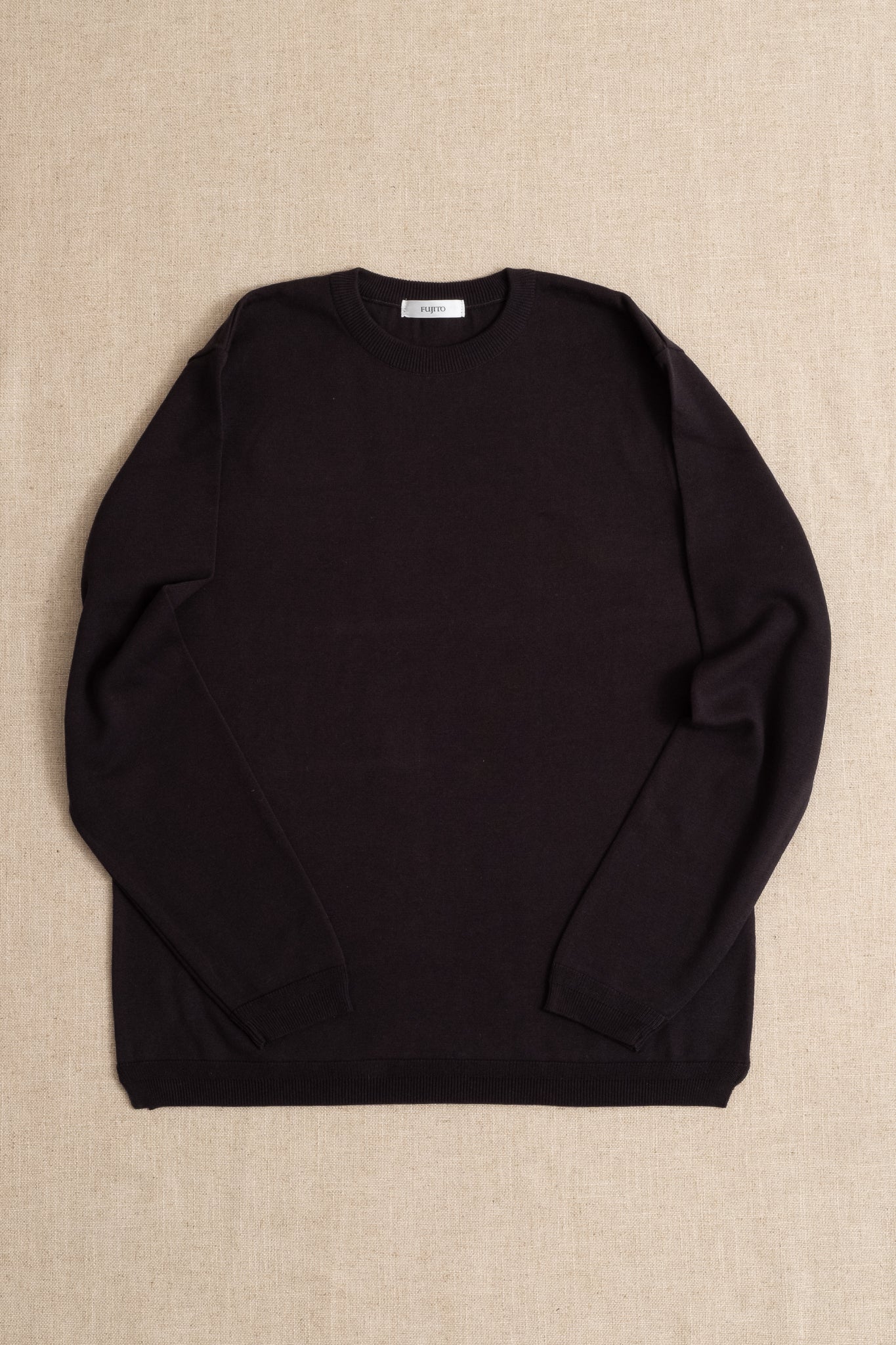 L/S Knitted T-Shirt - Charcoal