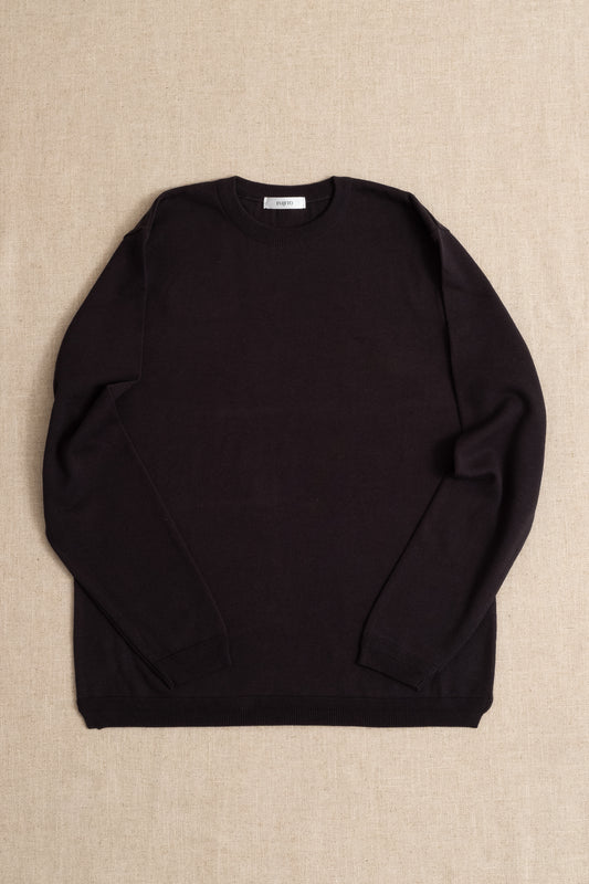 L/S Knitted T-Shirt - Charcoal