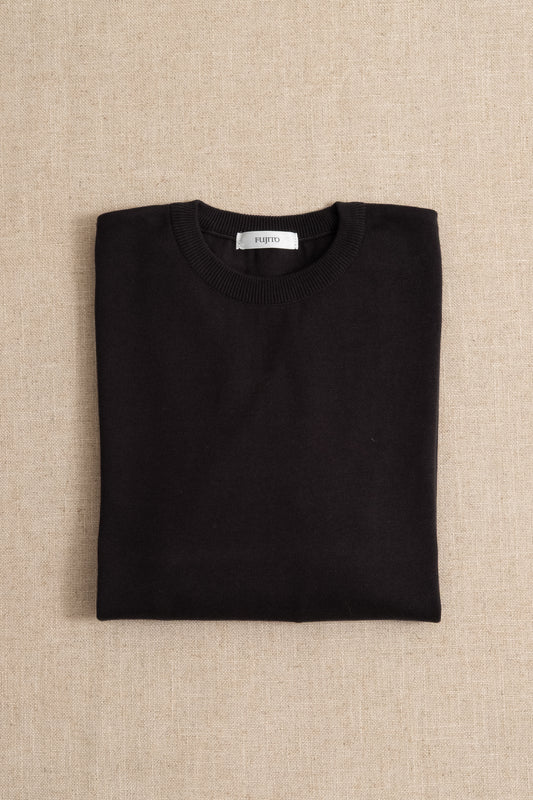 L/S Knitted T-Shirt - Charcoal