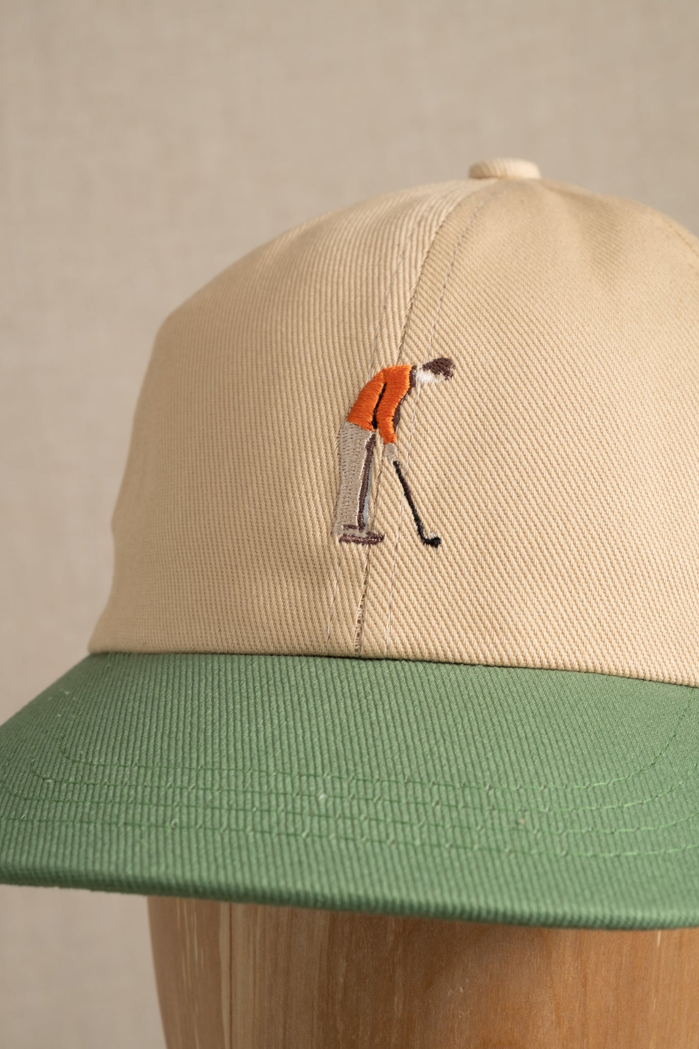 Leuchars Embroidered Twill Cap  - Stone