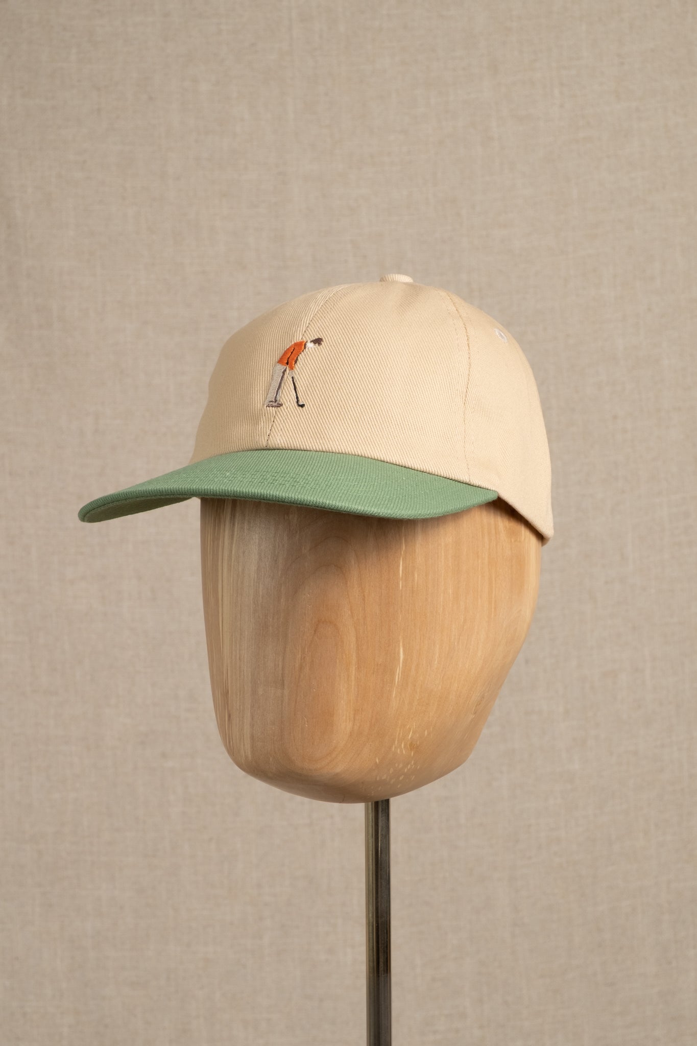 Leuchars Embroidered Twill Cap  - Stone