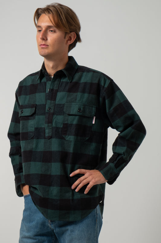 Lumberjack Pullover - Green x Black