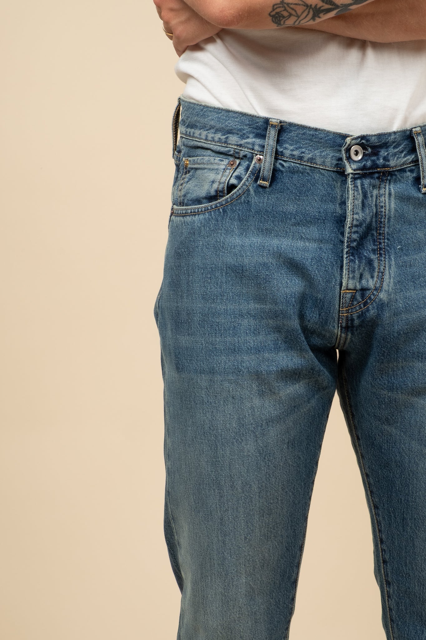 M5 13oz RG Cotton Deep Indigo - Authentic Aged