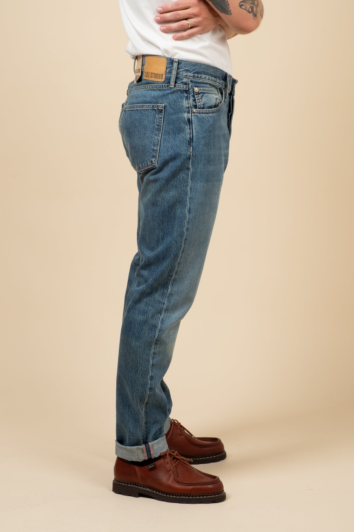 M5 13oz RG Cotton Deep Indigo - Authentic Aged