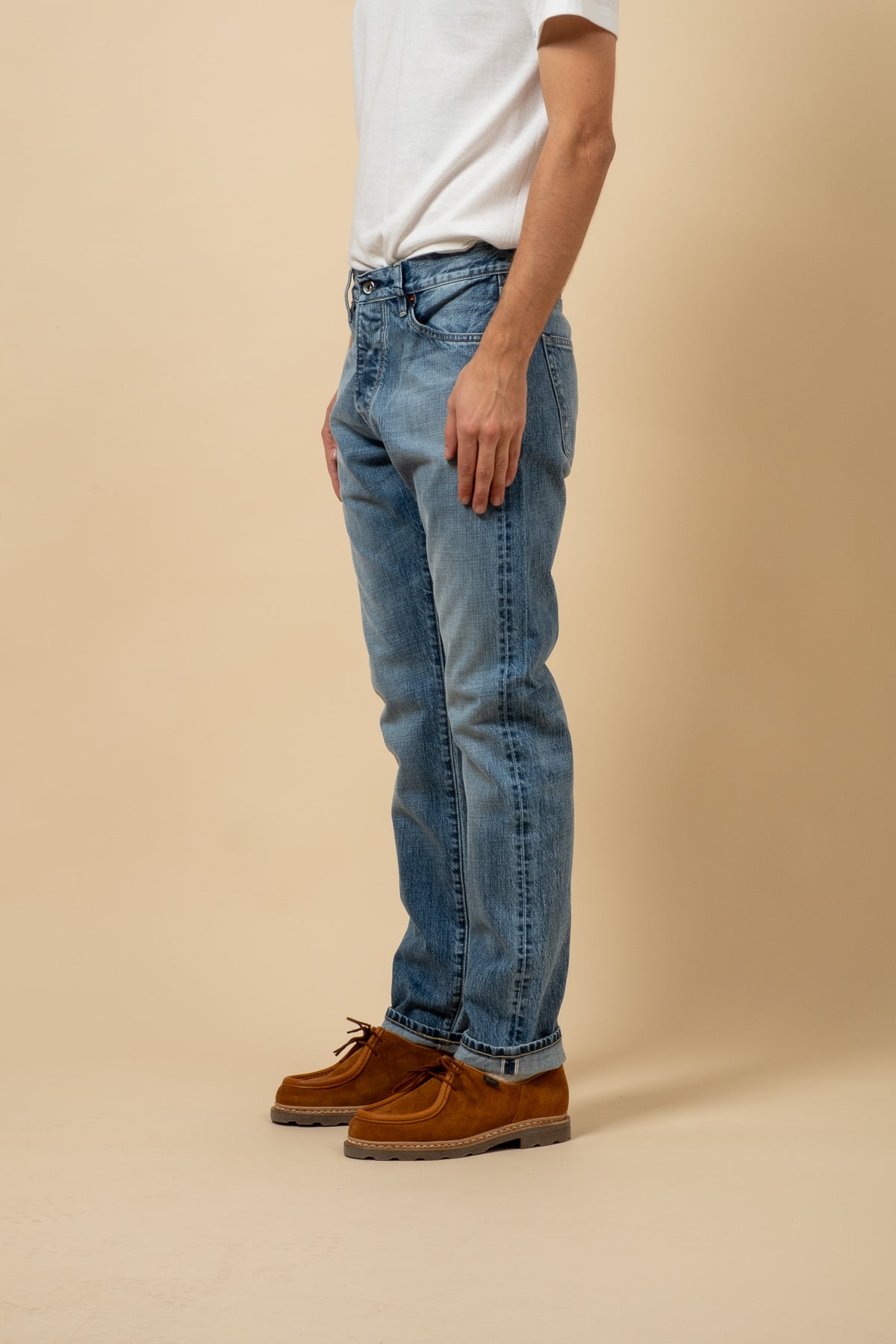 M8 14oz RG Indigo Selvedge - Worn Down