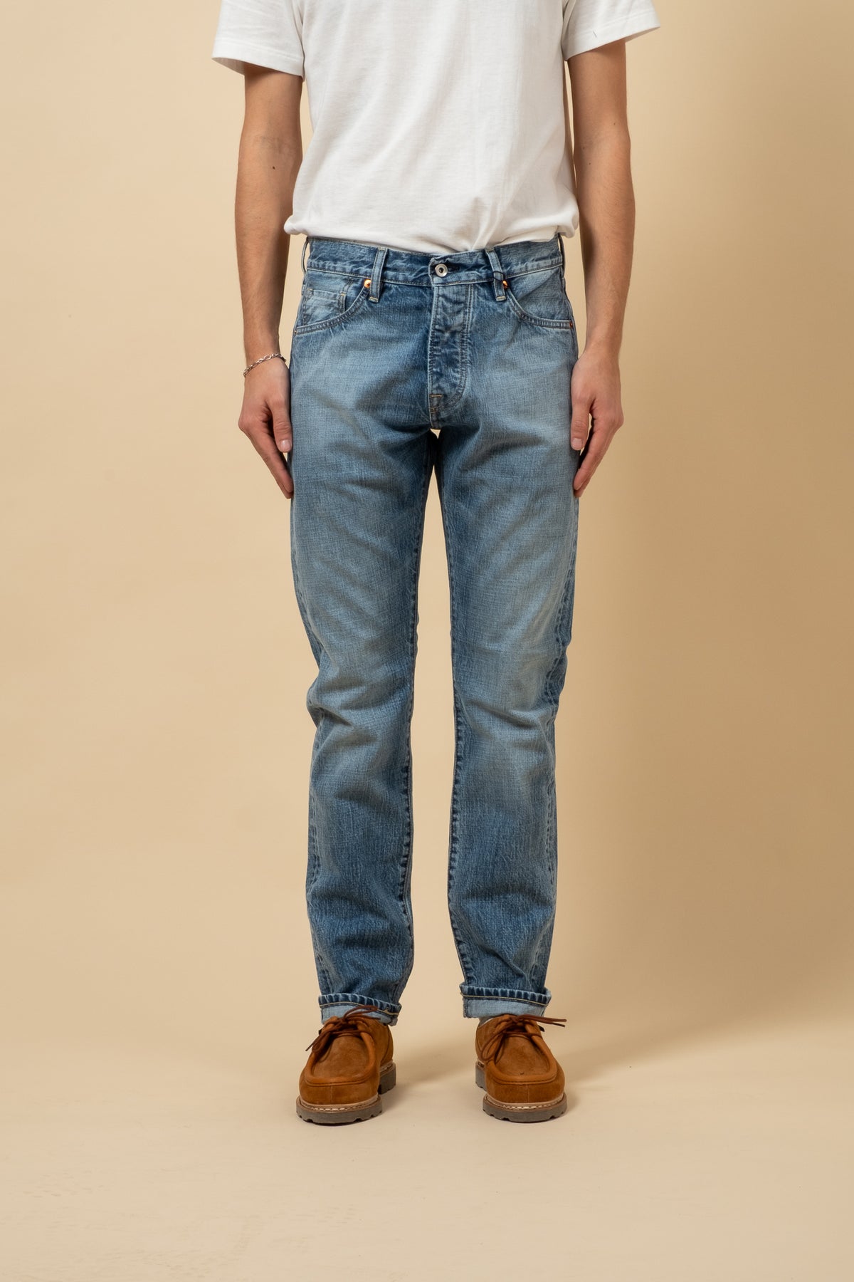 M8 14oz RG Indigo Selvedge - Worn Down