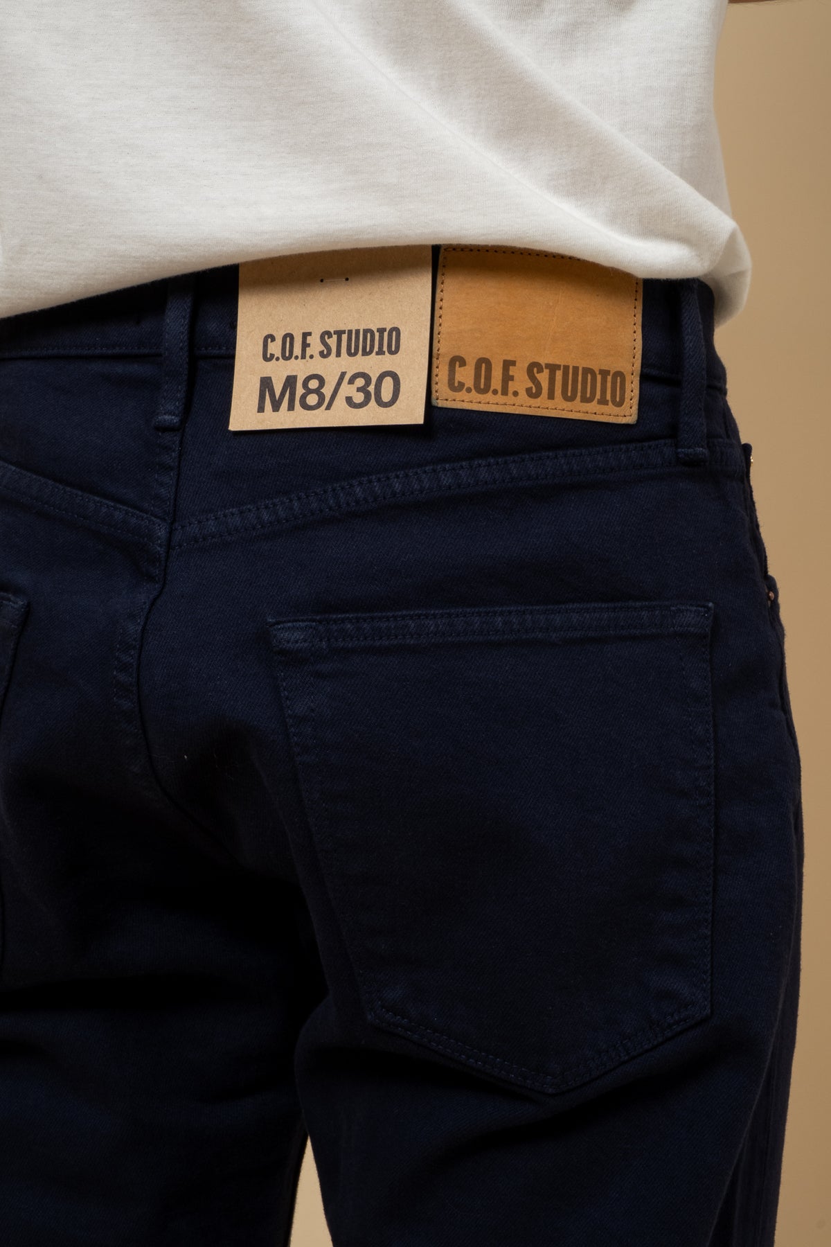 M8 Comfort Organic Ecru - Dark Blue