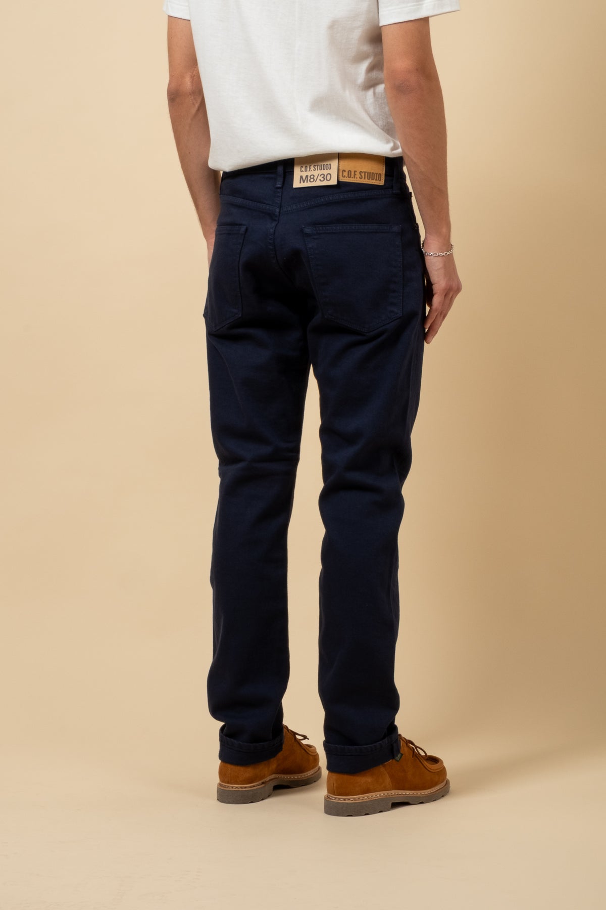 M8 Comfort Organic Ecru - Dark Blue