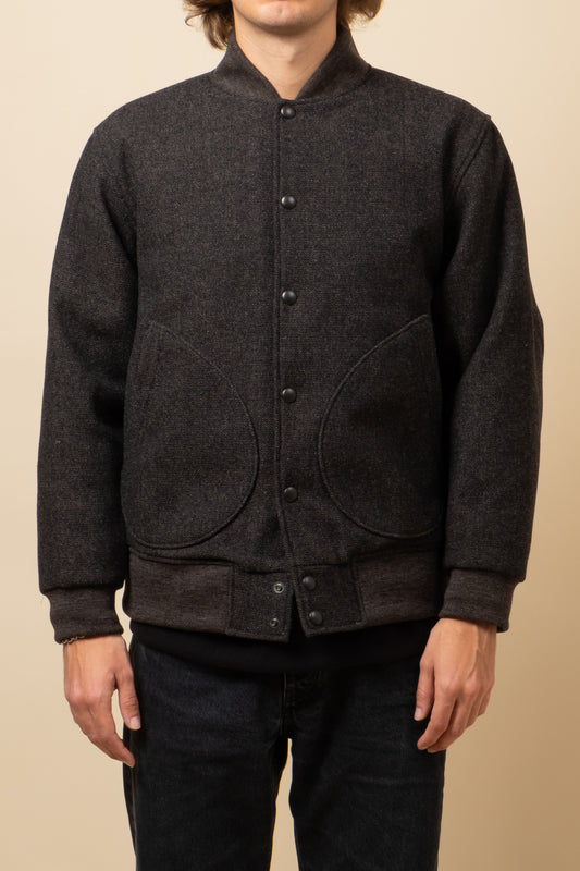Melton Award Jacket - Black Mix
