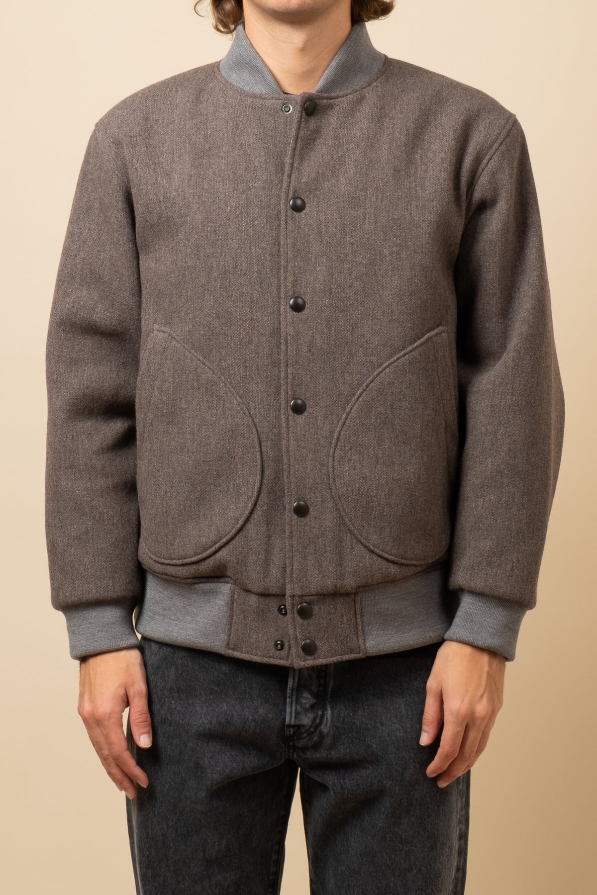 Melton Award Jacket - Sepia