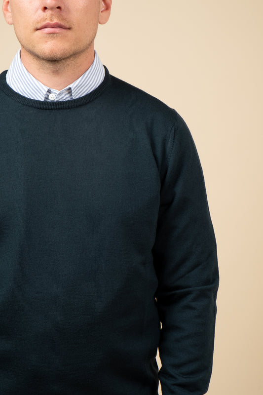 Merino Crewneck - Bottle Green
